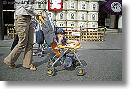 asia, babies, babies toddlers, horizontal, japan, people, stroller, toddlers, photograph