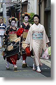 asia, geisha, japan, people, threes, vertical, womens, photograph