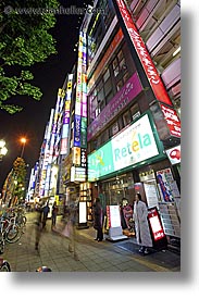 asia, cityscapes, japan, kanto, nite, shinjuku, slow exposure, tokyo, vertical, photograph