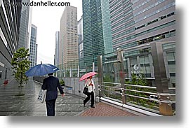 asia, cities, cityscapes, horizontal, japan, tokyo, umbrellas, walking, photograph