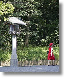 asia, girls, japan, kanto, meiji shrine, red, tokyo, vertical, photograph