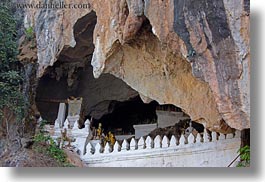 asia, buildings, cave temple, caves, exteriors, horizontal, laos, luang prabang, temples, photograph