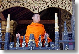 asia, buddhist, buildings, gates, horizontal, laos, luang prabang, monks, religious, temples, xiethong, photograph