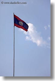 asia, flags, laos, luang prabang, vertical, photograph