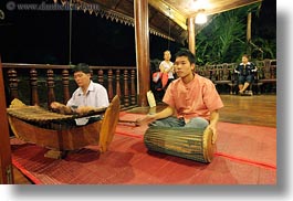 asia, asian, dance, horizontal, instruments, laos, luang prabang, music, musicians, people, xylophone, photograph