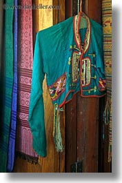 asia, fabrics, laos, luang prabang, silk, vertical, weaving village, photograph