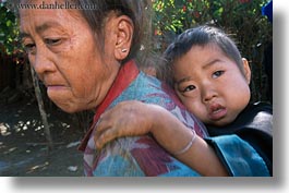 asia, asian, childrens, grandmother, hmong, horizontal, laos, people, poverty, senior citizen, villages, photograph