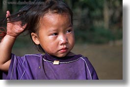 asia, asian, girls, hmong, horizontal, laos, people, poverty, villages, photograph