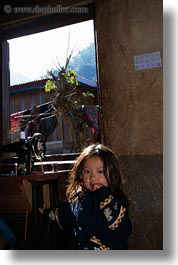 asia, asian, girls, hmong, laos, people, poverty, vertical, villages, photograph