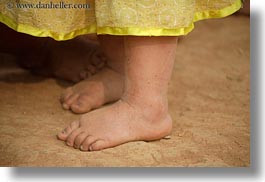 asia, childrens, dirty, feet, hmong, horizontal, laos, toddlers, villages, photograph