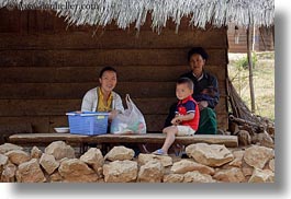 asia, asian, childrens, grandmother, hmong, horizontal, laos, mothers, people, villages, photograph