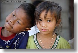 asia, asian, boys, girls, groups, horizontal, laos, people, river village, villages, photograph
