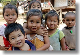 asia, asian, childrens, emotions, groups, horizontal, laos, laugh, people, river village, smiles, villages, photograph