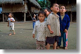 asia, asian, childrens, horizontal, laos, people, poverty, river village, villages, photograph