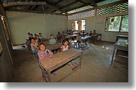 asia, asian, childrens, classroom, emotions, horizontal, laos, people, poverty, river village, smiles, villages, photograph