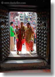 asia, doors, kathmandu, museums, nepal, open, vertical, womens, photograph