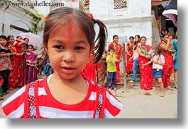 asia, girls, hindu, horizontal, kathmandu, nepal, pashupatinath, religious, shirts, sindoor, striped, tikka, womens, photograph