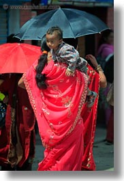 asia, babies, carrying, kathmandu, mothers, nepal, pashupatinath, vertical, womens, photograph