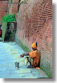 asia, bricks, kathmandu, nepal, pashupatinath, vertical, walls, womens, photograph