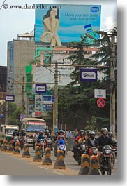 asia, billboards, kathmandu, motorcycles, nepal, streets, vertical, photograph
