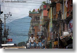 asia, boys, horizontal, kathmandu, nepal, streets, trucks, photograph