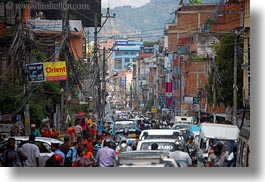 asia, congestion, horizontal, kathmandu, nepal, streets, traffic, photograph