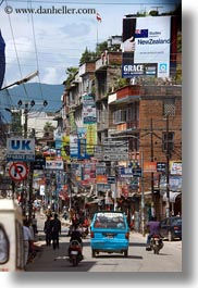 asia, congestion, kathmandu, nepal, streets, traffic, vertical, photograph