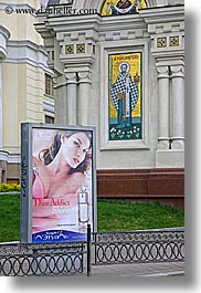 advertisement, asia, buildings, churches, dior, jesus, moscow, russia, vertical, photograph