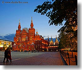 asia, buildings, dusk, historical museum, horizontal, moscow, museums, russia, photograph