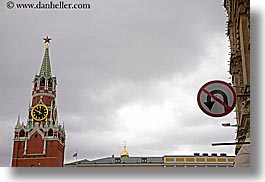 asia, buildings, horizontal, kremlin, landmarks, moscow, russia, savior, signs, towers, turn, photograph