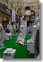 asia, buildings, golf, mannequins, moscow, russia, rym shopping mall, vertical, photograph
