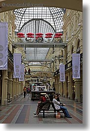 asia, buildings, interiors, mall, moscow, russia, rym shopping mall, vertical, photograph