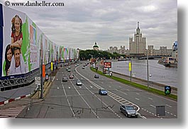 asia, billboards, city scenes, highways, horizontal, moscow, rivers, russia, traffic, transportation, photograph
