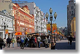arbat, asia, city scenes, horizontal, lamp posts, moscow, old, russia, photograph