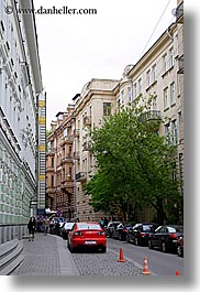 asia, buildings, cars, city scenes, moscow, russia, trees, vertical, photograph