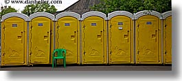 asia, chairs, green, horizontal, moscow, panoramic, portable, russia, toilets, yellow, photograph
