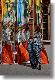 asia, flags, men, military, moscow, people, russia, vertical, photograph