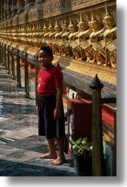 asia, bangkok, boys, people, temples, thailand, vertical, photograph