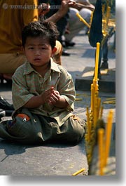 asia, bangkok, boys, people, sitting, thailand, vertical, photograph