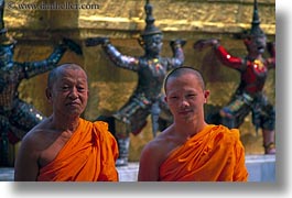 asia, bangkok, horizontal, monks, people, thailand, photograph