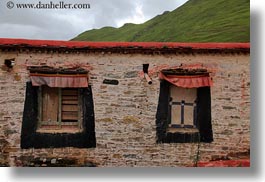 asia, ganden monastery, horizontal, lhasa, tibet, windows, photograph