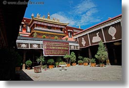 asia, buddhist, courtyard, horizontal, jokhang temple, lhasa, religious, temples, tibet, photograph