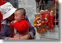 asia, babies, childrens, crying, horizontal, lhasa, mothers, people, tibet, photograph