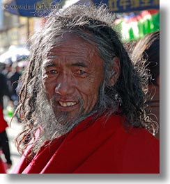 asia, lhasa, men, old, people, smiling, tibet, vertical, photograph