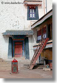 asia, doors, ladder, lhasa, potala, tibet, vertical, photograph