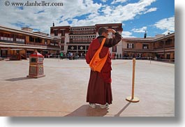 asia, horizontal, lhasa, monks, potala, tibet, photograph