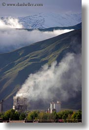 asia, clouds, factory, mountains, scenics, tibet, vertical, yarlung valley, photograph