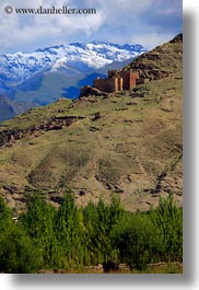 architectural ruins, asia, clouds, mountains, scenics, tibet, vertical, yarlung valley, photograph