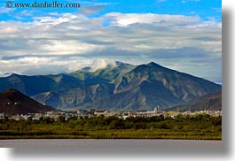 asia, horizontal, mountains, scenics, tibet, towns, yarlung valley, photograph