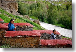 asia, asian, childrens, horizontal, stairs, style, tibet, tsong sten gampo monastery, womens, yarlung valley, photograph